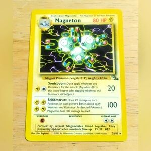 * NM WOTC Non Holo Magneton 26/62 Fossil Pokemon Card